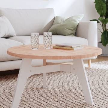 Round Solid Wood Beech Table Top Ø80x2.5 cm - Hipomarket