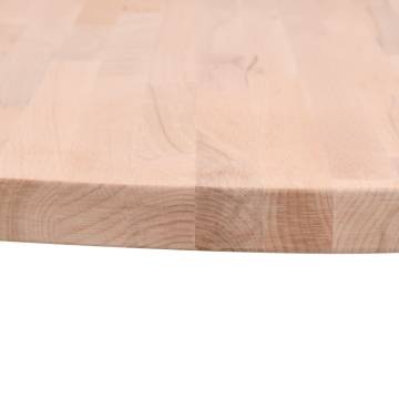 Round Solid Wood Beech Table Top Ø80x2.5 cm - Hipomarket