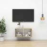 Wall-mounted TV Cabinet Sonoma Oak and White 37x37x72 cm Engineered Wood Colour sonoma oak and white Quantity in Package 1 Height 72 cm 