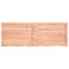 Wall Shelf Light Brown Solid Oak 140x50 cm - Rustic Style