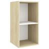 Wall-mounted TV Cabinet Sonoma Oak & White - Stylish Storage