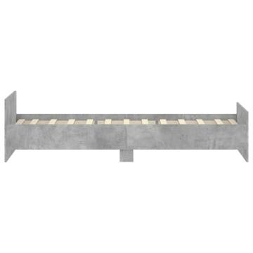 Concrete Grey Bed Frame 90x190 cm - Stylish & Durable Design