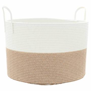 Storage Basket Brown and White Ø51x33 cm - Stylish & Durable