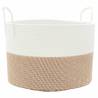 Storage Basket Brown and White Ø51x33 cm - Stylish & Durable