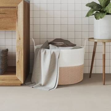 Storage Basket Brown and White Ø51x33 cm - Stylish & Durable