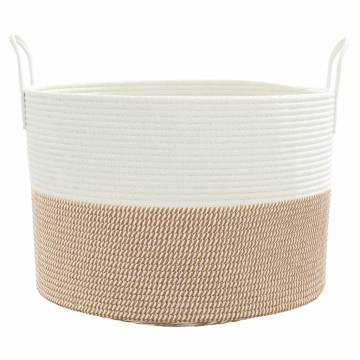 Storage Basket Brown and White Ø51x33 cm - Stylish & Durable