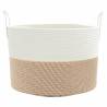 Storage Basket Brown and White Ø51x33 cm - Stylish & Durable