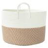 Storage Basket Brown and White Ø51x33 cm - Stylish & Durable