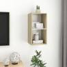 Wall-mounted TV Cabinet Sonoma Oak & White - Stylish Storage