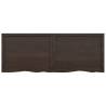 Wall Shelf Dark Brown 160x60 cm - Solid Oak Wood