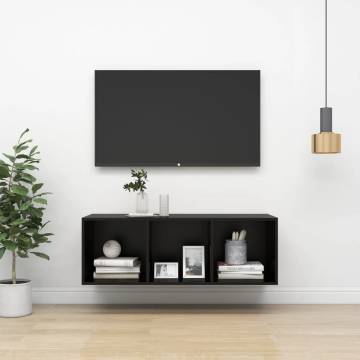 Wall-mounted TV Cabinet Black - Stylish & Functional