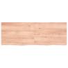 Light Brown Solid Wood Bathroom Countertop - 140x50cm