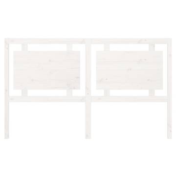 Stylish White Bed Headboard - Solid Pine Wood 165.5x4x100 cm