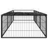 8-Panel Dog Playpen Black 100x50 cm | Durable & Safe