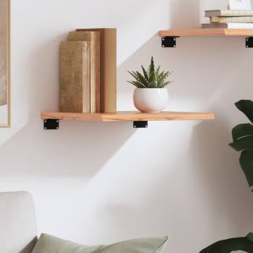 Wall Shelf Light Brown Solid Oak - 40x40 cm | HipoMarket