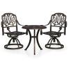 3 Piece Bistro Set - Cast Aluminium in Elegant Bronze