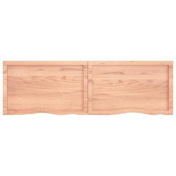 Light Brown Wall Shelf - Solid Oak Wood | HipoMarket