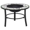 vidaXl Mosaic Fire Pit Green 68cm Ceramic Colour green 