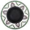 vidaXL Mosaic Fire Pit Green 68cm Ceramic for Garden & Patio