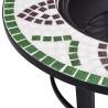 vidaXL Mosaic Fire Pit Green 68cm Ceramic for Garden & Patio