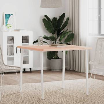 Square Solid Wood Beech Table Top 80x80 cm - Unique & Durable