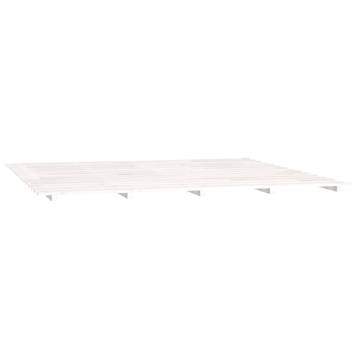 White Super King Bed Frame 180x200 cm - Solid Pine Wood