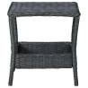 Stylish Dark Grey Garden Table - 45x45x46.5 cm Poly Rattan