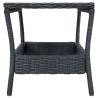 Stylish Dark Grey Garden Table - 45x45x46.5 cm Poly Rattan