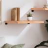 Light Brown Wall Shelf - Solid Oak | Rustic Storage Solution