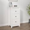 Sideboard White 40x35x80 cm Solid Wood Pine Colour white Quantity in Package 1 Model 3 drawer cabinet 