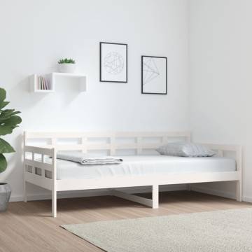 Day Bed White Solid Wood Pine 90x190 cm - Stylish & Functional