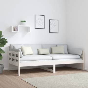 Day Bed White Solid Wood Pine 90x190 cm - Stylish & Functional