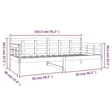 Day Bed White Solid Wood Pine 90x190 cm - Stylish & Functional