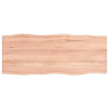 Light Brown Oak Live Edge Table Top | 100x40 cm | HipoMarket