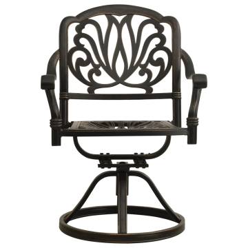 3 Piece Bistro Set - Cast Aluminium in Elegant Bronze