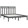 Grey Solid Wood Bed Frame 120x200 cm - Classic Design