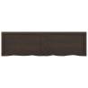 Wall Shelf Dark Brown | Solid Oak Wood 140x40 cm | HipoMarket