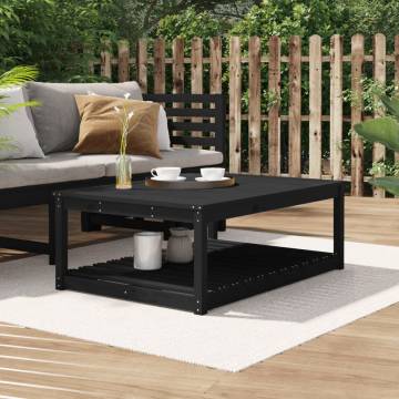 Garden Table Black 121x82.5x45 cm Solid Wood Pine - Buy Now!