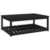 Garden Table Black 121x82.5x45 cm Solid Wood Pine - Buy Now!