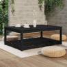 Garden Table Black 121x82.5x45 cm Solid Wood Pine - Buy Now!