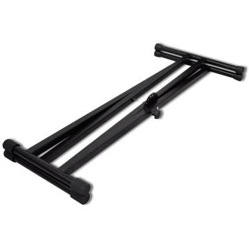 Adjustable Double Braced X-Frame Keyboard Stand - Durable & Portable