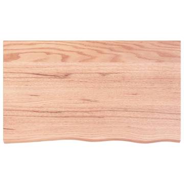 Table Top Light Brown Solid Oak - 100x60 cm | Hipomarket