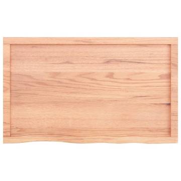 Table Top Light Brown Solid Oak - 100x60 cm | Hipomarket