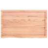 Table Top Light Brown Solid Oak - 100x60 cm | Hipomarket