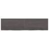 Dark Brown Solid Wood Bathroom Countertop | 120x30 cm