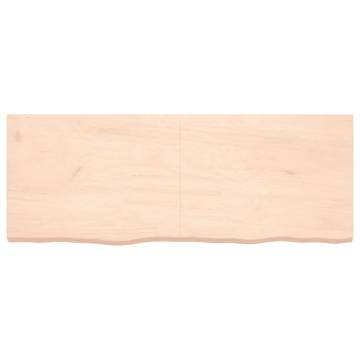 Untreated Solid Wood Bathroom Countertop 160x60 cm | HipoMarket