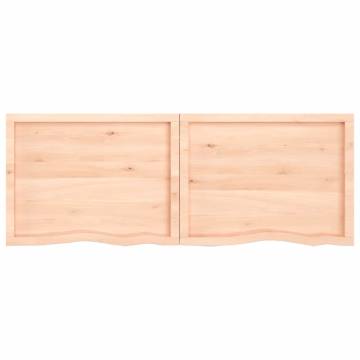 Untreated Solid Wood Bathroom Countertop 160x60 cm | HipoMarket