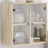 Wall Cabinet with Glass Doors Sonoma Oak 68x37x68.5 cm Colour sonoma oak Quantity in Package 1 Number of 