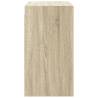 Wall Cabinet with Glass Doors - Sonoma Oak 68x37x68.5 cm