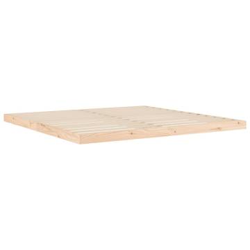 Solid Pine Bed Frame 200x200 cm - Modern & Sturdy Design